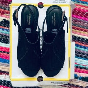 Liz Claiborne Black Slingback Sandals